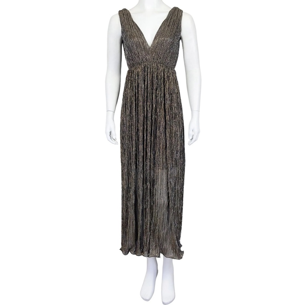 NWT Queenia Woven Black/Gold Dress with Free Belt